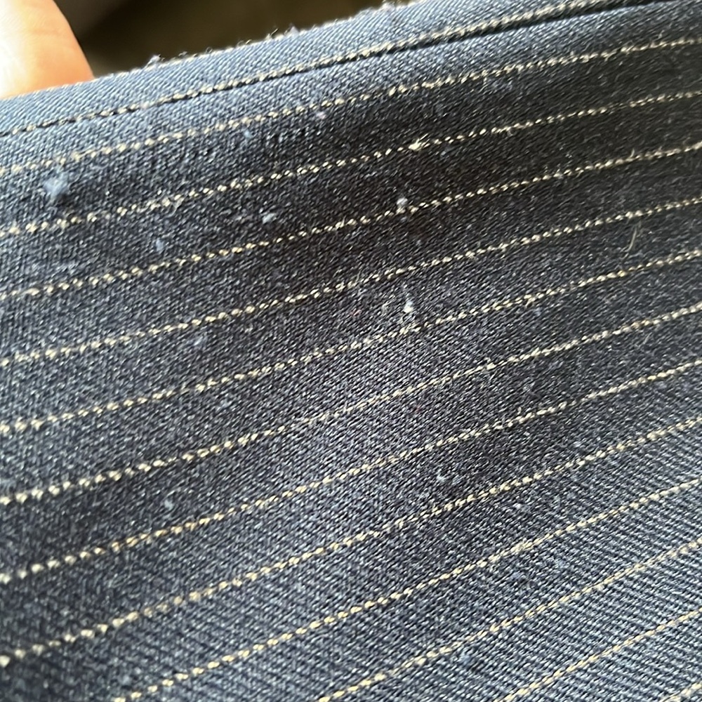 Vintage Navy Wool Pinstripe Trousers - Picture 16 of 16